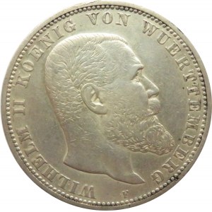 Niemcy, Wirtembergia, Wilhelm II, 5 marek 1900 F, Stuttgart