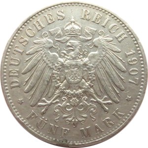 Niemcy, Saksonia, 5 marek 1907 E, Muldenhütten