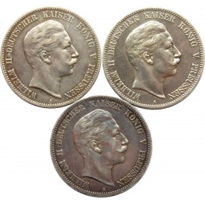 Niemcy, Prusy, Wilhelm II, lot 5 marek 1903-1908 A, Berlin