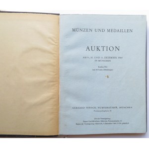 2 katalogi Aukcyjny, G. Hirsch - Monachium, czerwiec i październik 1965