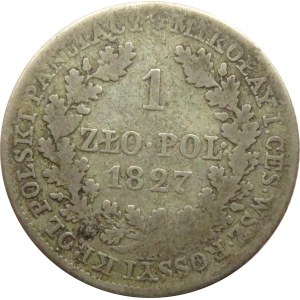 Mikołaj I, 1 złoty 1827 IB, Warszawa