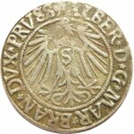Prusy Książęce, Albrecht, grosz pruski 1542, patyna, Królewiec