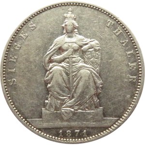 Niemcy, Prusy, Wilhelm I, talar 1871 A, Berlin