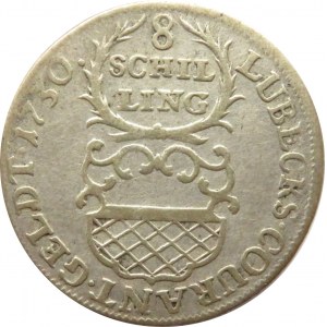 Niemcy, Lubeka, 8 szylingów 1730