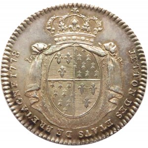 Francja, Ludwik XVI, żeton Bretania (Zgromadzenie Stanów) 1778