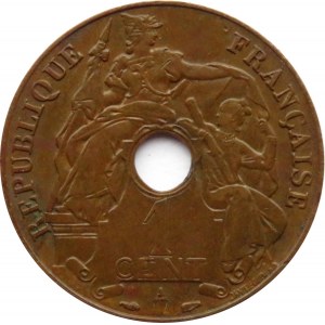 Indochiny Francuskie, 1 cent 1938 A, Paryż