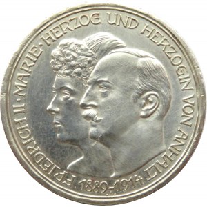 Niemcy, Anhalt, Friedrich i Marie, 3 marki 1914 A, Berlin