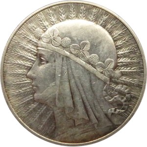 Polska, II RP, Głowa Kobiety, 10 złotych 1932, ze znakiem mennicy, Warszawa