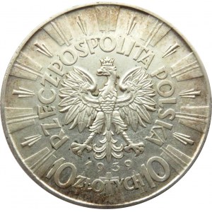 Polska, II RP, Józef Piłsudski, 10 złotych 1939