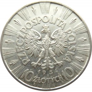 Polska, II RP, Józef Piłsudski, 10 złotych 1934, Warszawa
