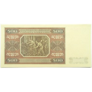 Polska, RP, 500 złotych 1948, seria CC, WZÓR