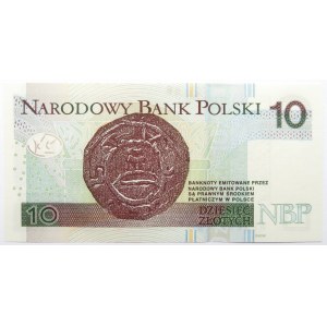 Polska, III RP, 10 złotych 2012, seria AA 2229222, UNC