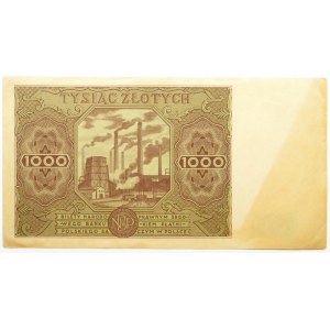Polska, RP, 1000 złotych 1947, seria H, ładne