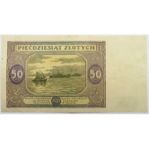 Polska, RP, 50 złotych 1946, seria P, ładne