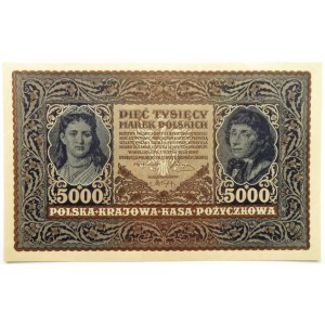 Polska, II RP, 5000 marek 1920, III serja A, UNC, rzadkie