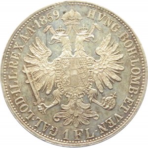 Austro-Węgry, Franciszek Józef I, 1 floren 1859, Kremnica