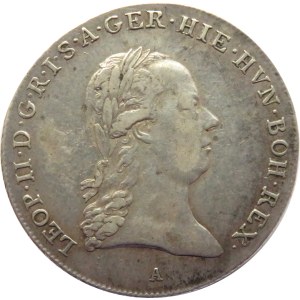 Austria, Leopold II, 1/4 talara 1791 A, Wiedeń