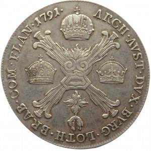 Austria, Leopold II, 1/4 talara 1791 A, Wiedeń