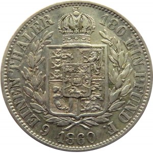 Niemcy, Hannover, Georg V, 1/6 talara 1866 B, Hannover