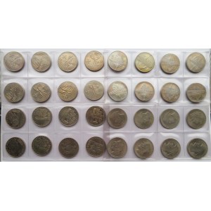 Polska, PRL, 10 złotych 1967-71, lot menniczych monet, 4 x 8 sztuk