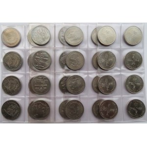 Polska, PRL/III RP, 50-10000 złotych 1981-1991, lot menniczych monet, 7 x 8 sztuk