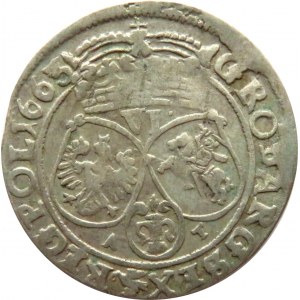 Jan II Kazimierz, szóstak 1663 AT, Bydgoszcz IOAN CAS....SMDLRP