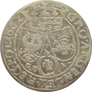 Jan II Kazimierz, szóstak 1662 GB-A, Lwów, Rzadki R2!