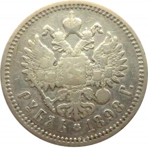 Rosja, Mikołaj II, 1 rubel 1898 AG, Petersburg