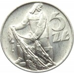 Polska, PRL, Rybak, 5 złotych 1959, UNC