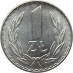 Polska, PRL, 1 złoty 1976 bez znaku, UNC