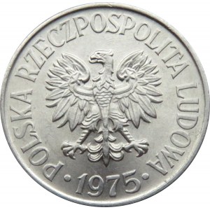 Polska, PRL, 50 groszy 1975 bez znaku mennicy, Warszawa, UNC