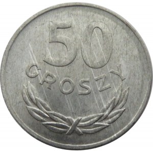 Polska, PRL, 50 groszy 1973 ze znakiem mennicy, Warszawa, UNC