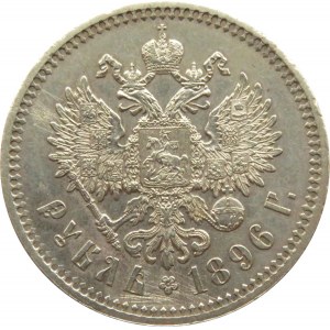 Rosja, Mikołaj II, 1 rubel 1896 *, Paryż, bardzo ładny