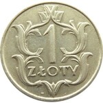 Polska, II RP, 1 złoty 1929, ze znakiem mennicy, Warszawa, ładny