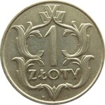Polska, II RP, 1 złoty 1929, ze znakiem mennicy, Warszawa, ładny