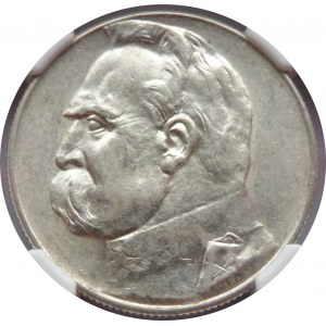 Polska, II RP, Józef Piłsudski, 5 złotych 1934, NGC AU55, Warszawa