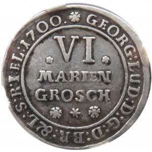 Niemcy, Braunschweig-Lunebourg, 6 Marien groschen 1700, Brunszwik