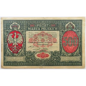 Polska, DYREKCJA, 500 marek 1919, numer 964429, bardzo rzadkie