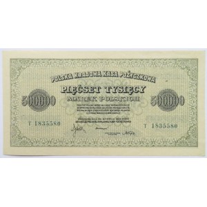 Polska, II RP, 500 000 marek 1923, seria T, piękne