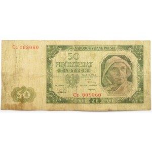 Polska, RP, 50 złotych 1948, seria C2, bardzo rzadkie