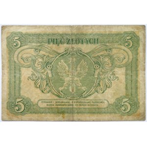 Polska, II RP, Konstytucja, 5 złotych 1925, seria D, rzadki