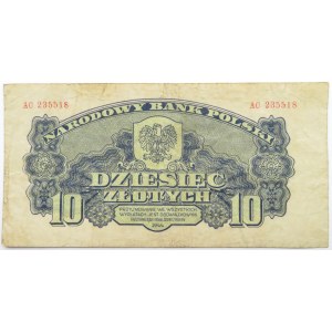 Polska Ludowa, seria lubelska, 10 złotych 1944, seria AC