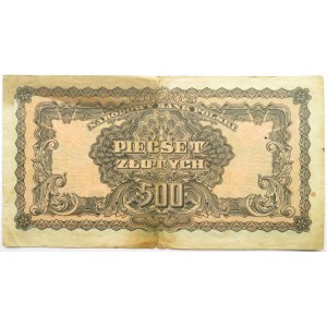 Polska Ludowa, seria lubelska, 500 złotych 1944, seria BM, ...-owe
