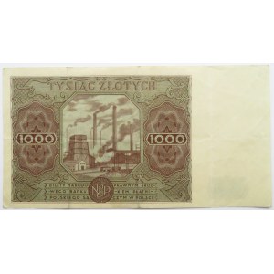 Polska, RP, 1000 złotych 1947, seria A, ładne
