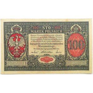 Polska, II RP, 100 marek 1916, Generał, seria A, ładne
