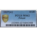 Polska, II RP, Józef Piłsudski, 10 złotych 1937, Warszawa, PCGS MS62