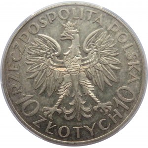 Polska, II RP, 10 złotych 1933, Jan III Sobieski, Warszawa, PCGS AU58