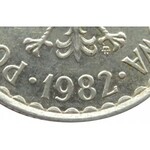 Polska, PRL, 1 złoty 1982, wąska data, Warszawa, rzadka odmiana