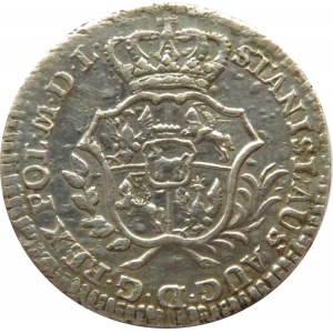 Stanisław A. Poniatowski, 2 grosze srebrne (półzłotek) 1767 F.S., Warszawa