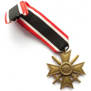 Niemcy, III Rzesza, Krzyż Zasługi Wojennej za rok 1939 z mieczami, ze wstążką, klasa 2, syg. 87